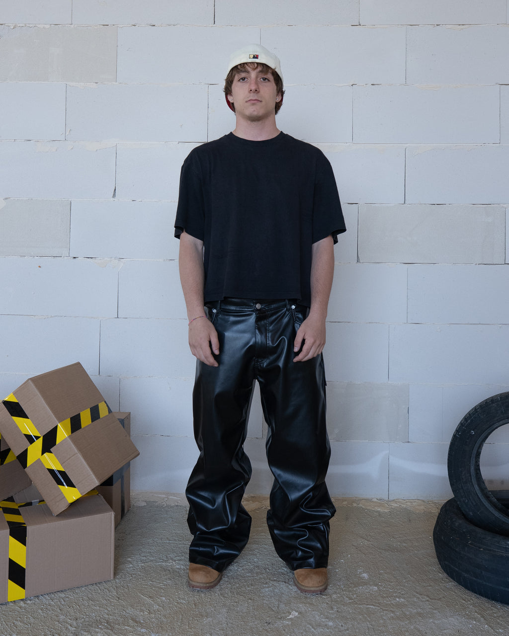 BLACK GARBAGE PANTS