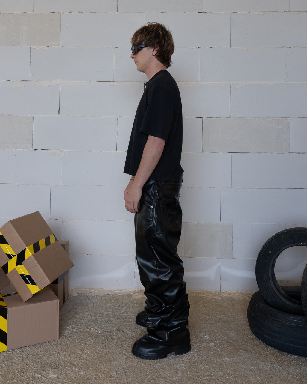 BLACK GARBAGE PANTS